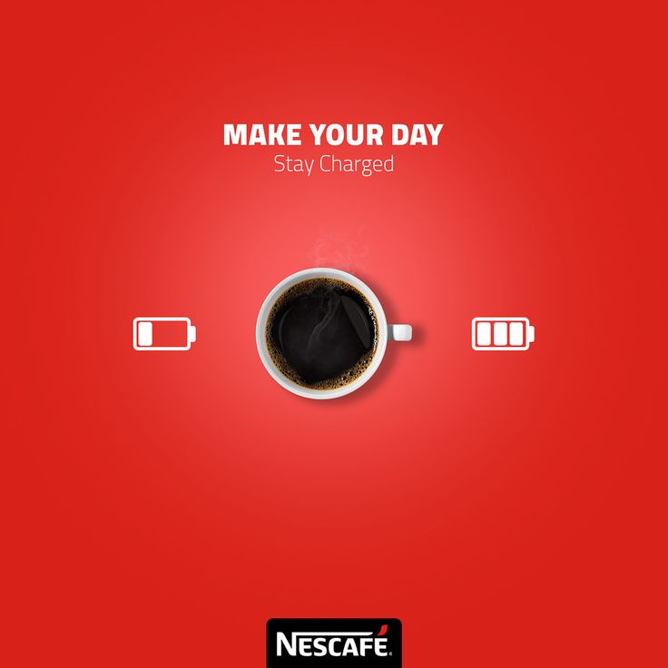 a cup of coffee sitting on top of a red surface with the words make your day stay changed