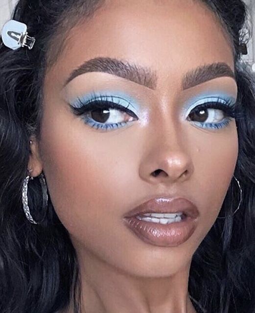 Sky Blue Makeup, Sweet 16 Makeup, Blue Eyeshadow Makeup, Quinceanera Makeup, Blue Eyeshadow Looks, Blue Makeup Looks, Cute Eyeshadow Looks, Eyeshadow For Blue Eyes, Prom Eye Makeup