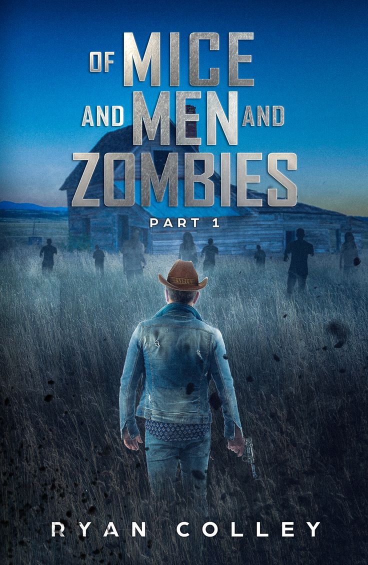 a man in a cowboy hat walking through a field with other people behind him and the title of mice and men and zombies part 1