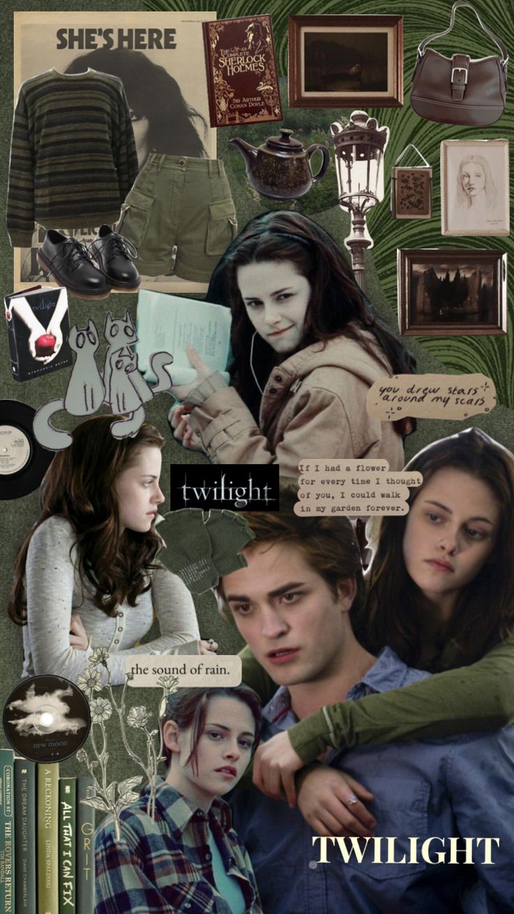 the twilight saga collage is shown in this image