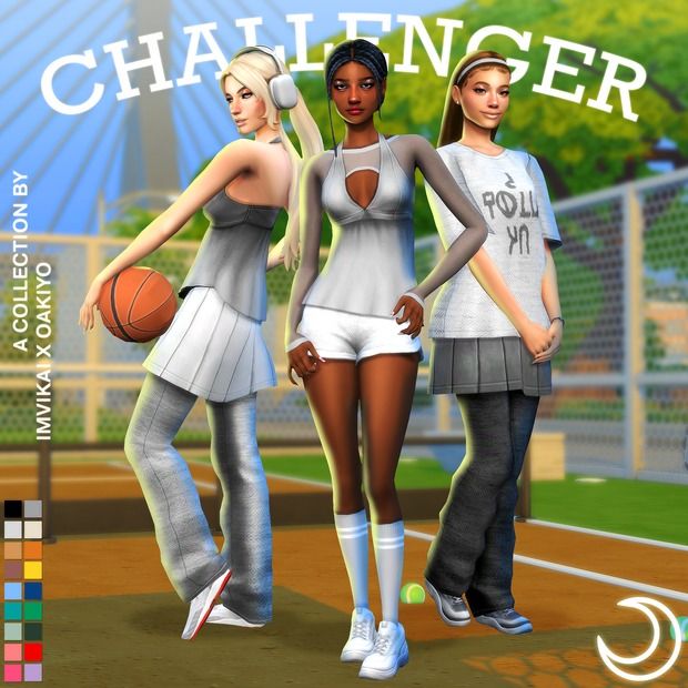 three women standing next to each other on a basketball court with the words changer above them