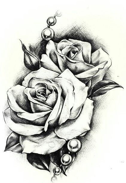 Tato Tradisional, Rose Drawing Tattoo, Kunst Tattoos, Rose Tattoo Design, Roses Drawing, Fake Tattoos, Trendy Tattoos, Rose Tattoos, Tattoo Stencils