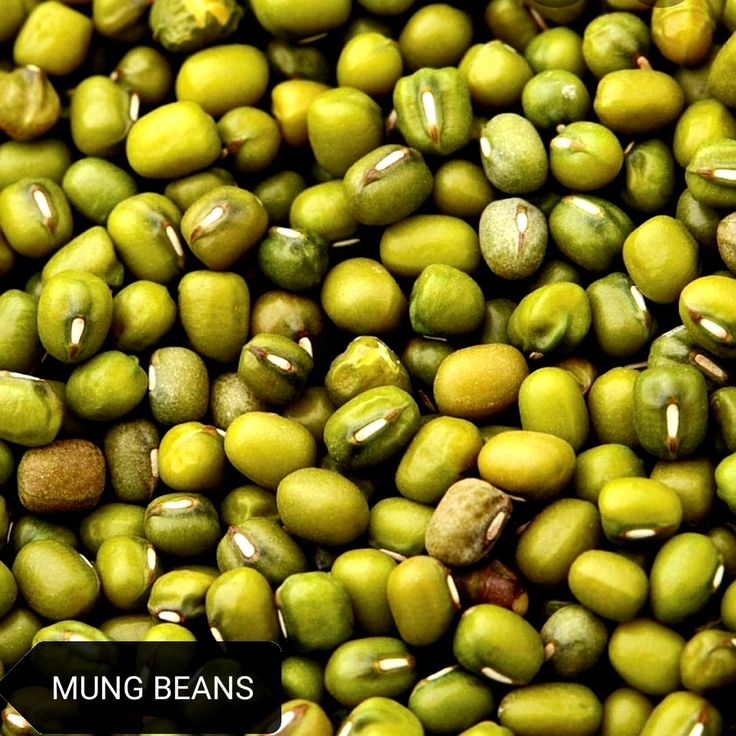 mung beans are shown in this close up image with the words mung beans above them