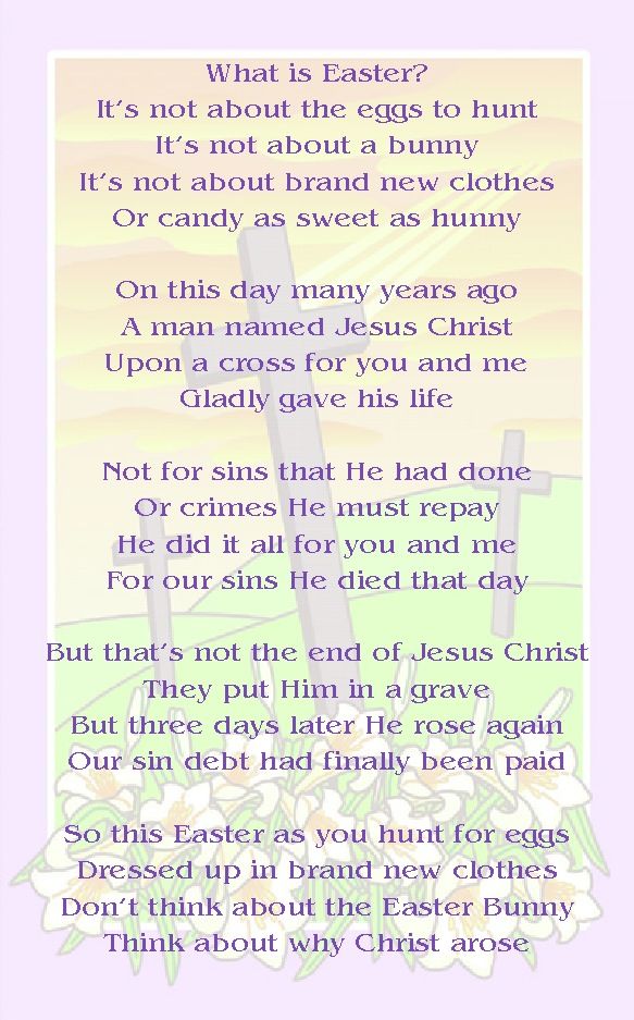 an easter poem with the words what is easter?