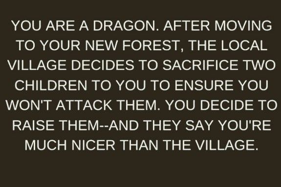 a quote that says you are a dragon after moving to your new forest, the local village