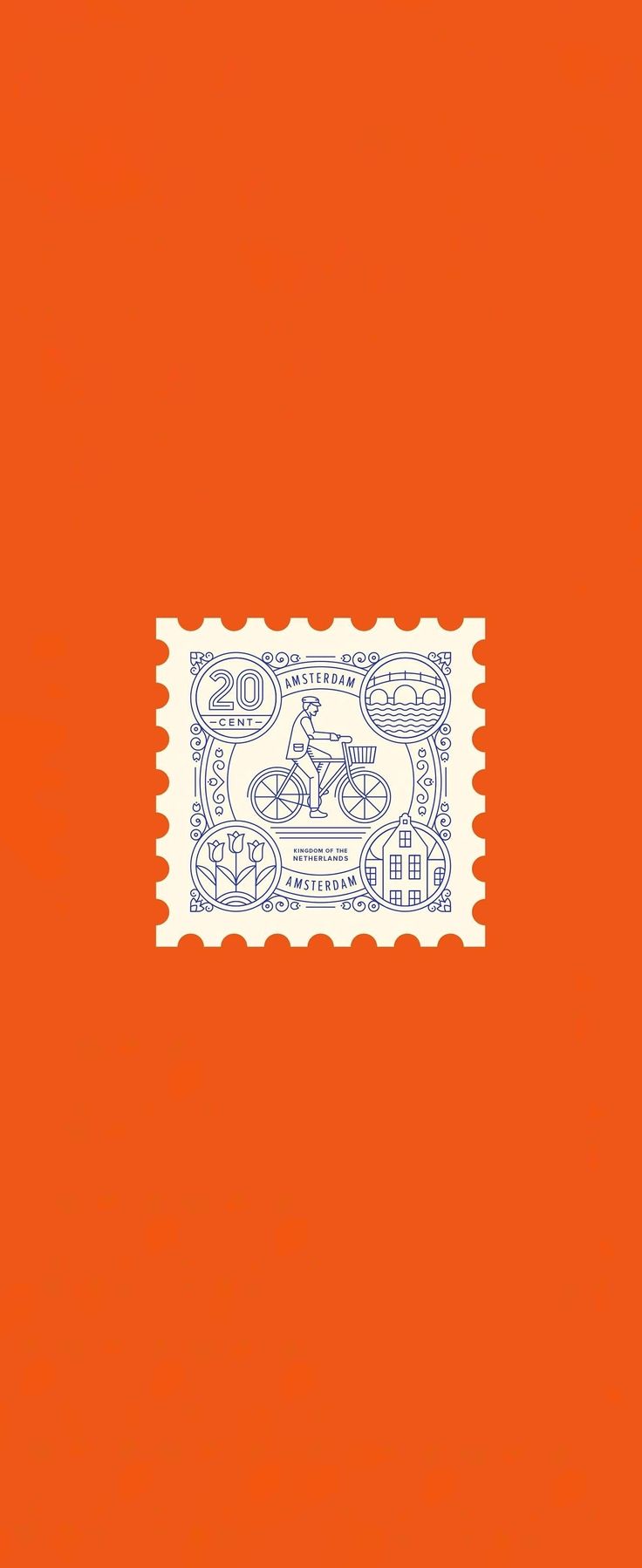 an orange book with a stamp on the front and back cover that reads, bicycle