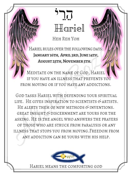 an angel prayer card with the words angels