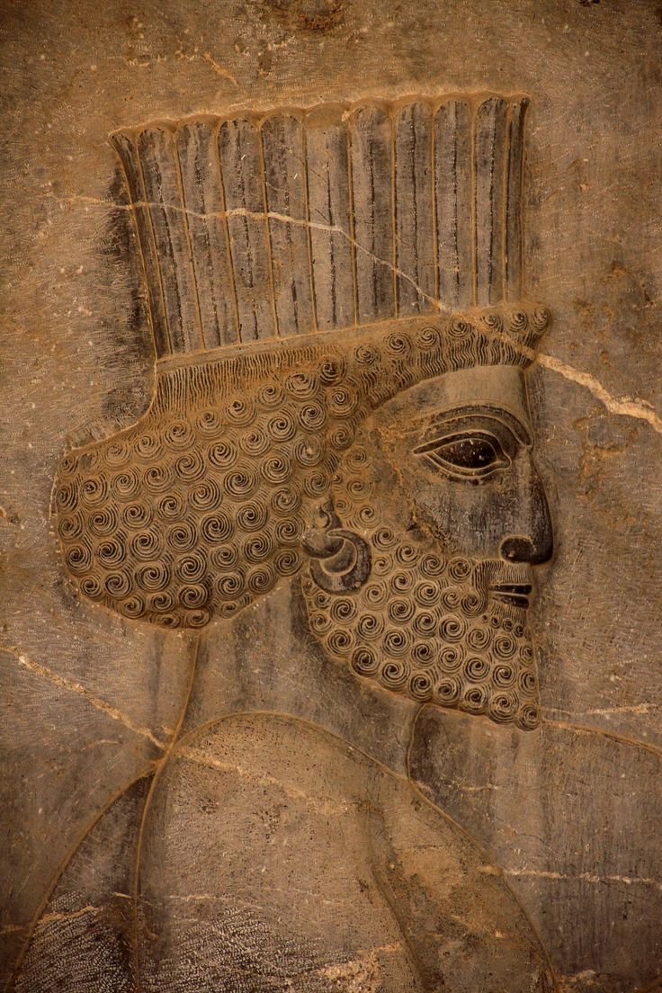 an ancient egyptian relief depicting the head of a man