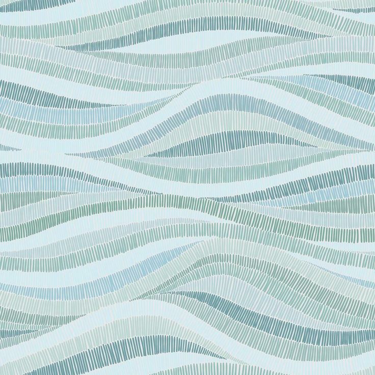 an abstract blue and white pattern with wavy lines on the bottom half of each wave