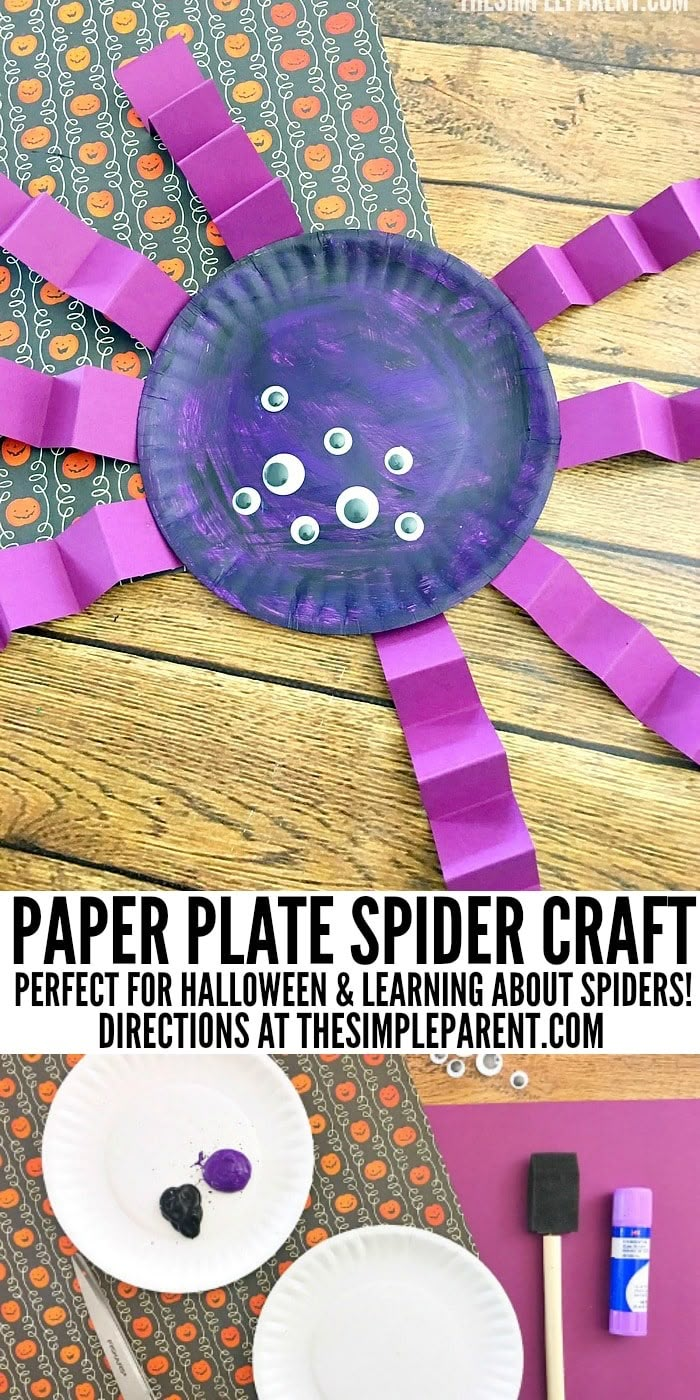 paper plate spider craft for kids to make