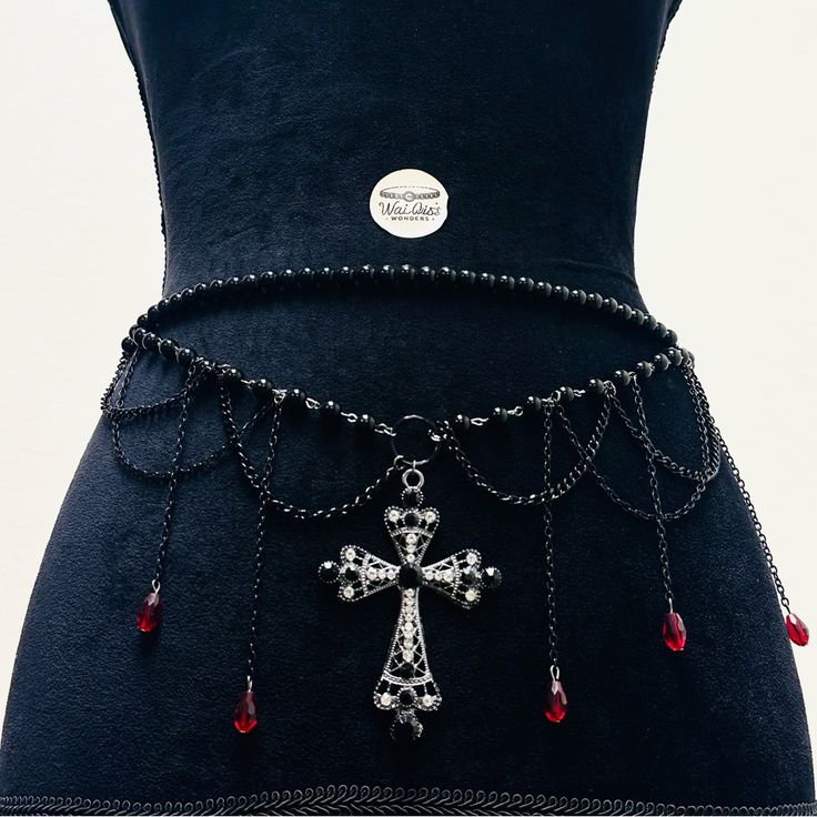 New Length: 38 Inch Material: Iron Alloy Gothic Waist Chain, Goth Beaded Jewelry, Goth Necklaces, Goth Birthday, Goth Belt, Girly Wedding, Waist Chain Belt, Pant Chains, Waist Jewelry