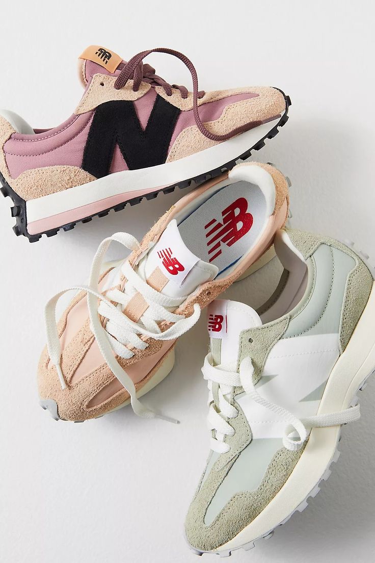 327 Sneakers | Free People Walking Outfits, New Balance 327, Fabulous Shoes, Trendy Sneakers, Sneakers Outfit, New Balance Shoes, Sneaker Heels, Soft Suede, Boot Shoes Women