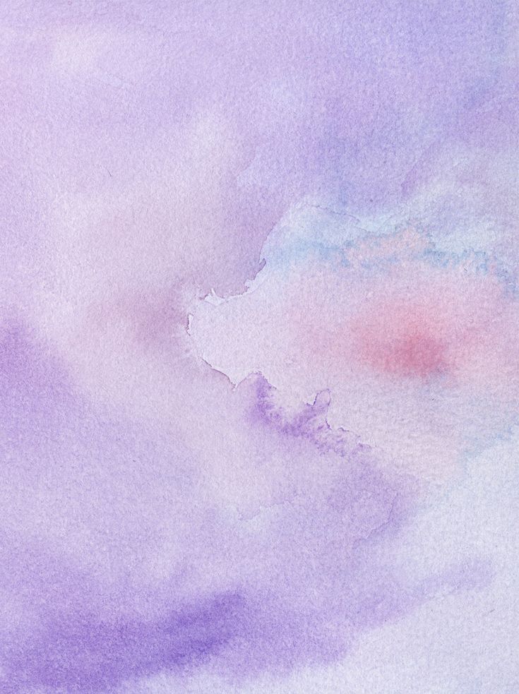 an abstract watercolor painting with pink and purple colors on the bottom half of it