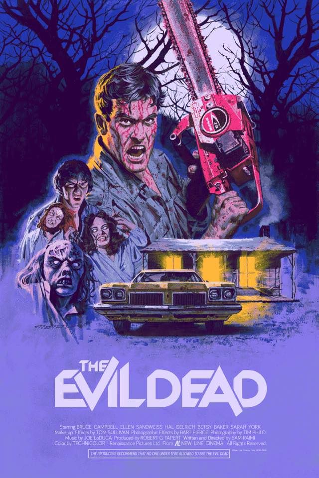 a movie poster for the tv series house of the dead with an image of a man holding a chainsaw