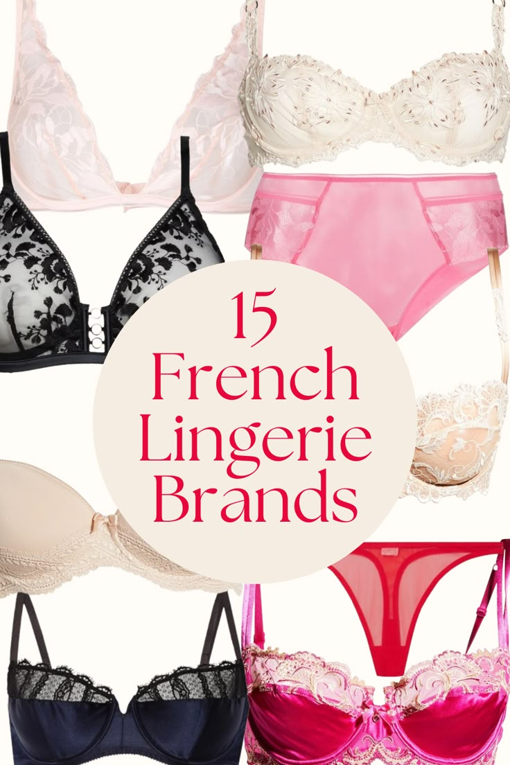 Indulge in luxury and elegance with our curated selection of the 15 Best French Lingerie Brands to Shop. Discover exquisite designs, delicate fabrics, and impeccable craftsmanship that will make you feel confident and beautiful from the inside out. Explore a world of sophistication and sensuality with these top French lingerie brands that redefine style and comfort. This lingerie collection has timeless and alluring pieces perfect for every occasion. #lingerie #frenchstyle French Lingerie Style, Types Of Lingerie Style, Lingerie Branding, Expensive Lingerie, French Vibes, Classy Lingerie, Tiffany Party, Italian Lingerie, Italian Sunglasses