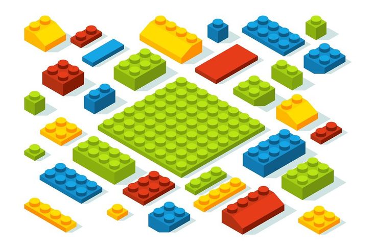 an image of lego blocks arranged in the shape of a square