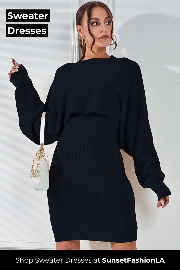 Bringing you cozy fall and winter sweater dresses for women that set the bar high on bold and sexy! Shop outfits that make the perfect statement with us. Girls Corset, Cute Sweater Dresses, Christmas Dress Women, Sleeveless Knit, Winter Jackets Women, Knit Midi, Crop Top Blouse, Knit Midi Dress, Cutout Dress