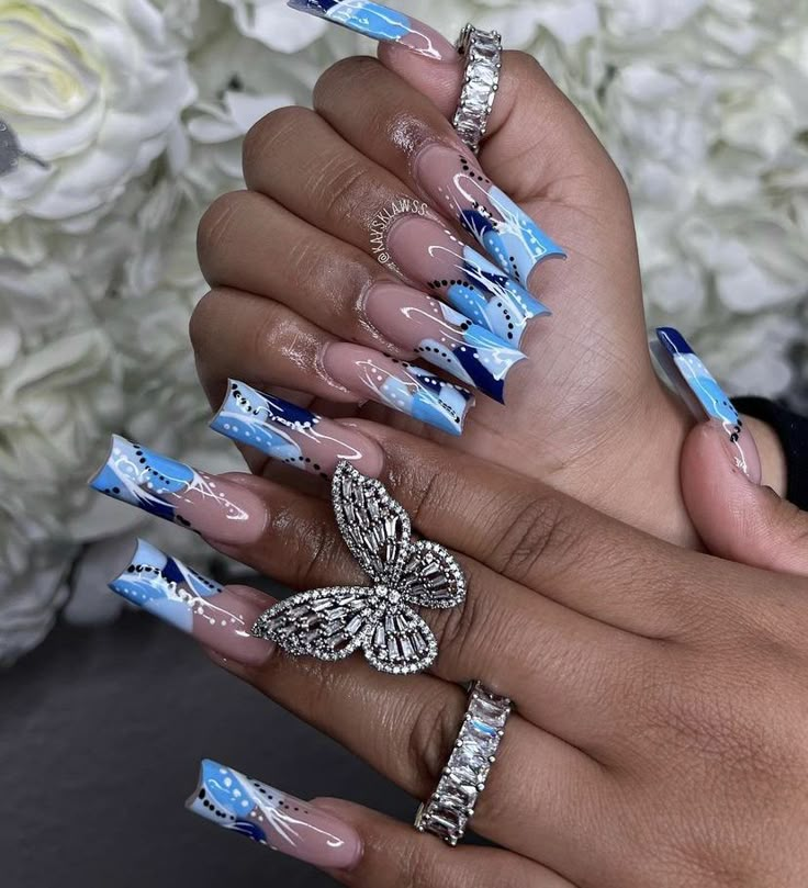 90s Inspired Nail Designs, 90s Toe Nail Designs, 2000s Nails Acrylic Black Women, 90s Nail Art Design, 90’s Nail Designs, Rap Concert Nails Ideas, 90s Nails Acrylic Black Women, Old School Nail Designs 90s, 90s Nails Designs