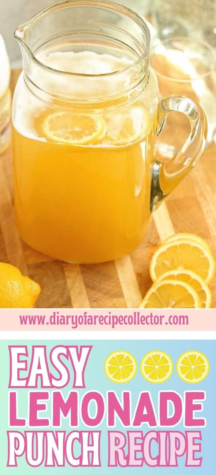 an easy lemonade punch recipe in a mason jar