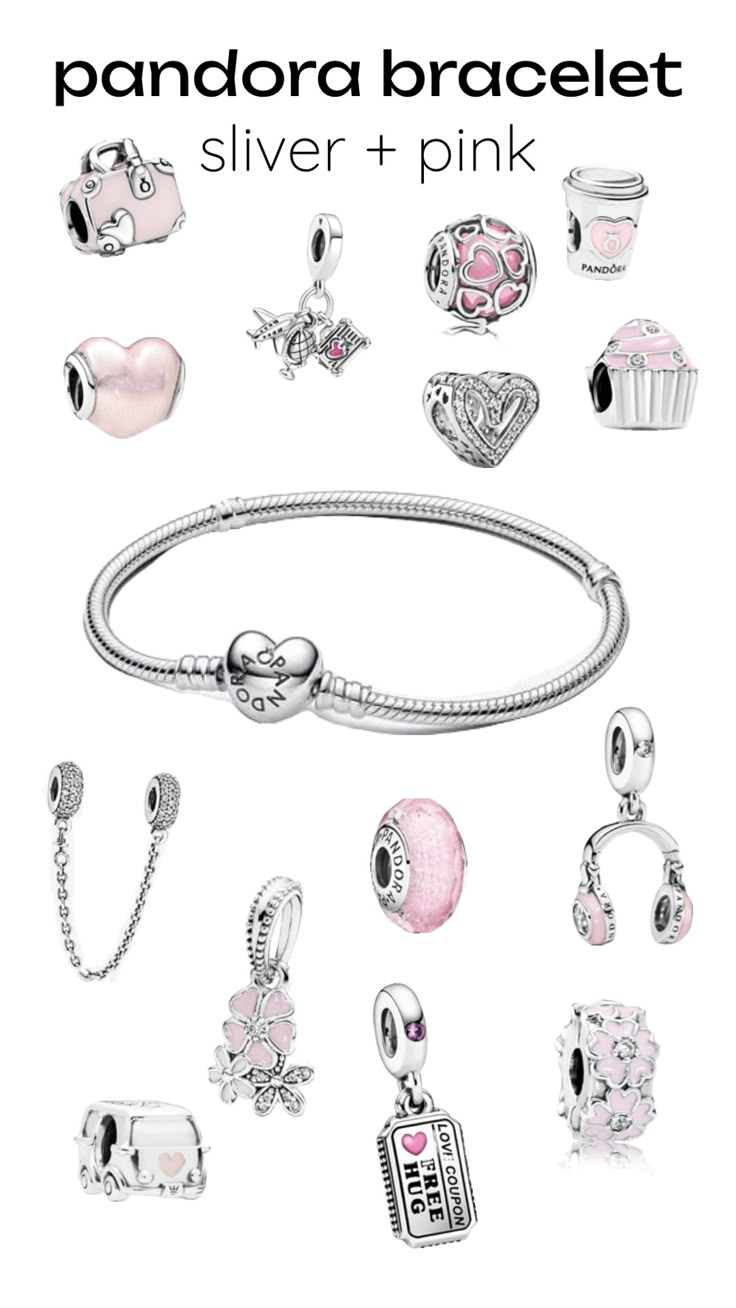 part 2! pink + silver💗🩶 i’ll be posting taylor stuff later! #pandora #pink #bracelet #fyp Pandora Charms Pink, Pandora Bracelet Charms Ideas, Girly Bracelets, Pandora Bracelet Designs, Pandora Jewelry Charms, Pandora Pink, Jewelry Accessories Ideas, Pandora Bracelet Charms, Girly Accessories