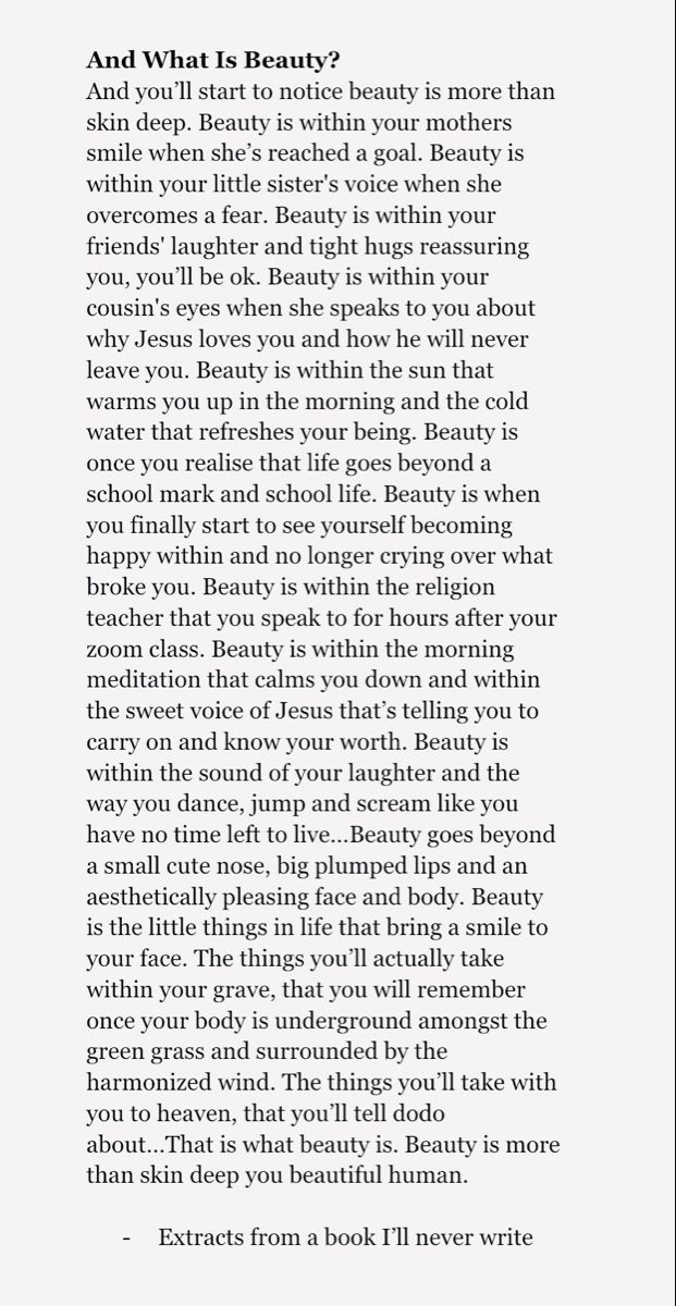 an image of a page from the book, and what is beauty?