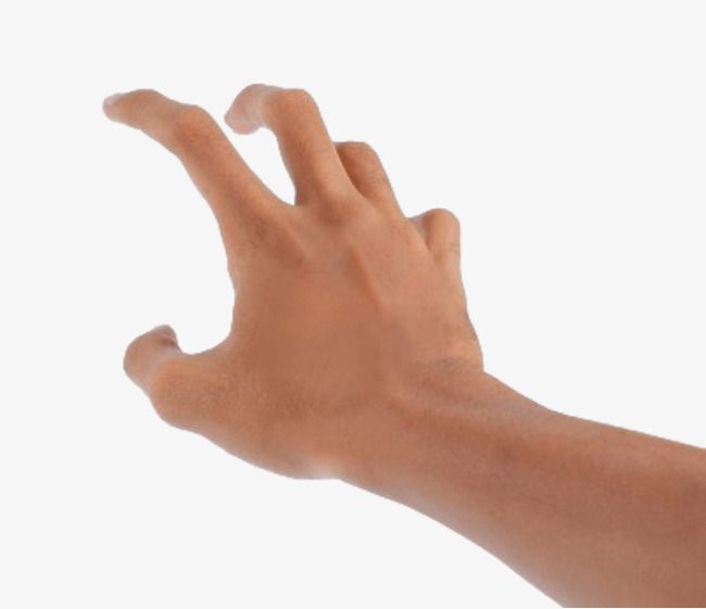 a person's hand holding something up in the air with their fingers extended out