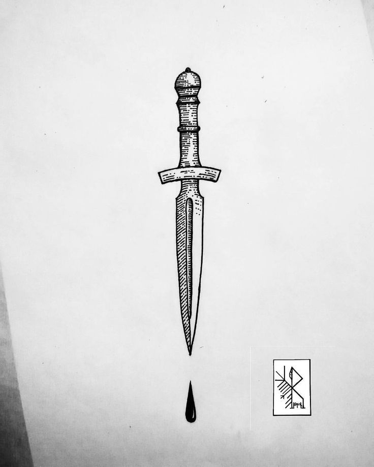 Dagger Drawing, Herren Hand Tattoos, Simple Knife, Knife Tattoo, Handpoke Tattoo, Inspiration Tattoos, Dagger Tattoo, Tattoo Outline, Tattoo Design Drawings