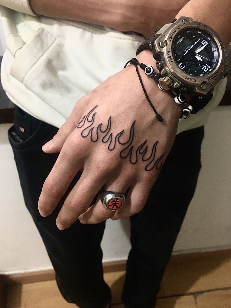 a person wearing a wrist tattoo with the word jesus on it's left hand