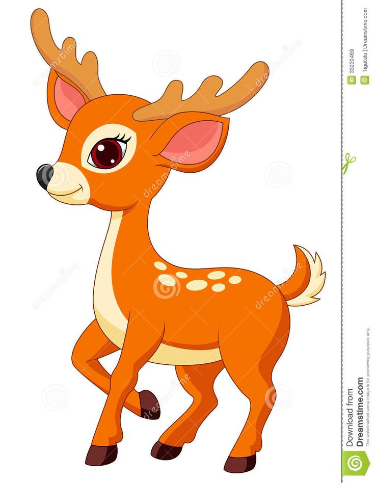 a cute little deer with antlers on it's head