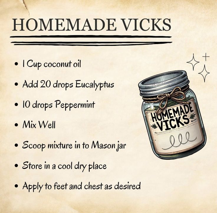 Homesteading Knowledge, Homemade Vicks, Herbal Remedies Recipes, Sick Remedies, Herbal Recipes, Natural Healing Remedies, Home Health Remedies, Herbal Healing, Herbs For Health