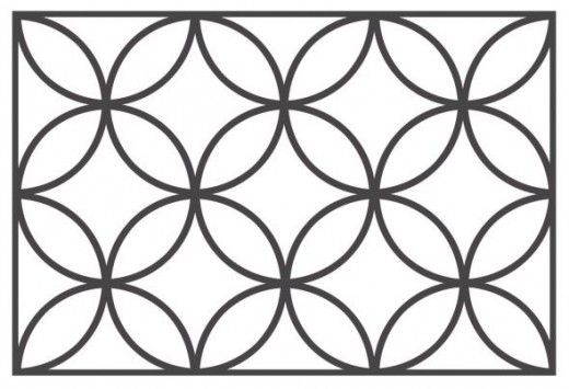 a black and white pattern with circles on it