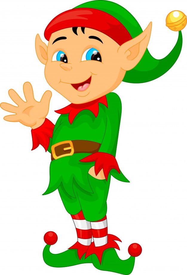 an elf is standing with his hands out