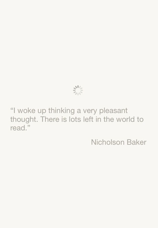 a quote from nicholas baker about thinking