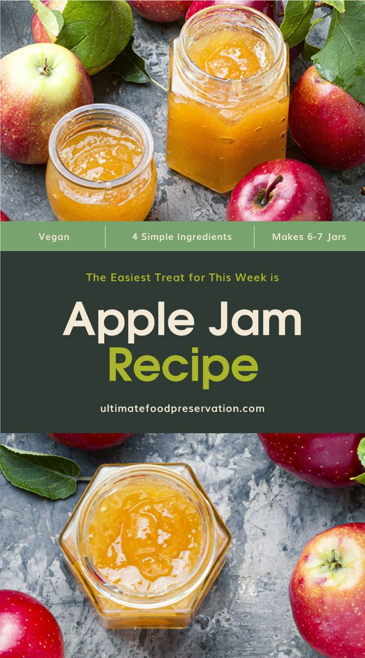 an apple jam recipe with apples in the background