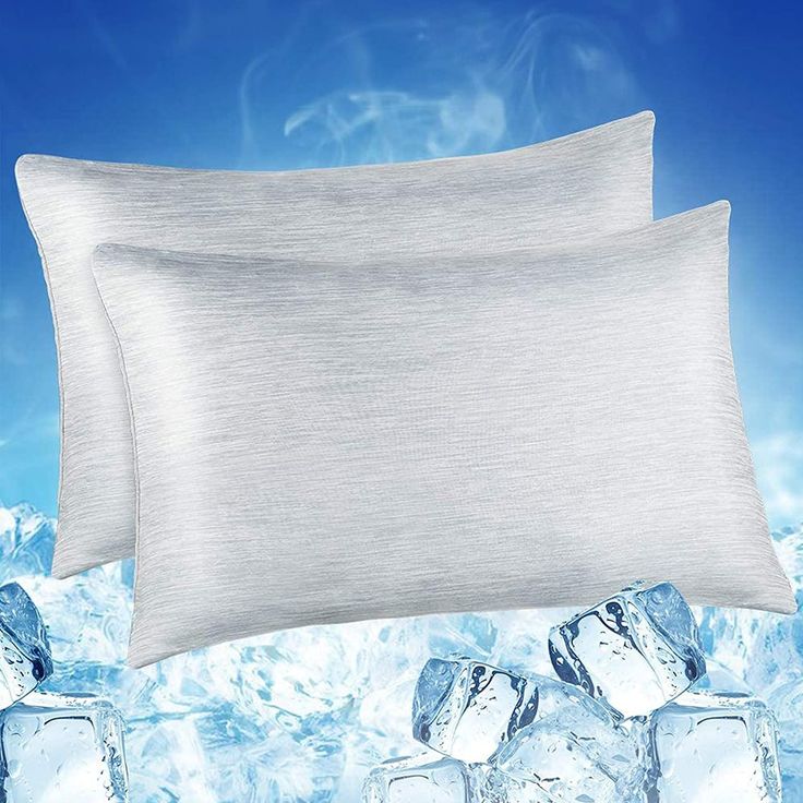 PRICES MAY VARY. One Side is Q-max >0.45 Arc-chill Cooling Fibers, One Side is 100% Cotton Fabric. ❄️【 COOLING MATERIAL 】- Made of special Japanese Q-Max >0.45 Arc-Chill Cooling Fibers, our cooling pillow cases is the best at absorbing body heat to transfer away from you as you sleep. Plus, our Cooling Fibers material is naturally anti-static, meaning it will significantly reduce “bed head” — you will wake up with smoother, frizz-free hair every morning. ❄️【 DOUBLE-SIDED DESIGN 】- This cool pill Fun Pillow Cases, Cooling Pillow, Summer Pillows, Frizz Free Hair, Side Design, Cooling Blanket, Kinds Of Fabric, Cotton Pillow Cases, Silk Pillowcase