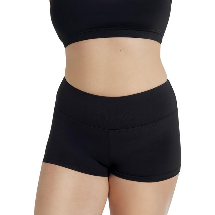 Revitalize your activewear with the Gusset Short. Made of a nylon and spandex blend that is soft and resilient, these shorts will quickly become your go-to for every class or workout. The wide waistband offers ultimate support and comfort during the toughest of dance routines. Perfect for studio, gym, and everyday wear. Available in both adult and child sizes. Stretch Sportswear Shorts With Short Inseam, Solid Color Workout Shorts With Short Inseam, Solid Workout Shorts With Short Inseam, Compression Shorts For Gym, Compression Go-dry High-waisted Shorts, Compression Athletic Shorts With Short Inseam For Training, Stretch Athletic Shorts For Training, High Stretch Go-dry Athletic Shorts, Stretch Athletic Shorts For Yoga With Short Inseam