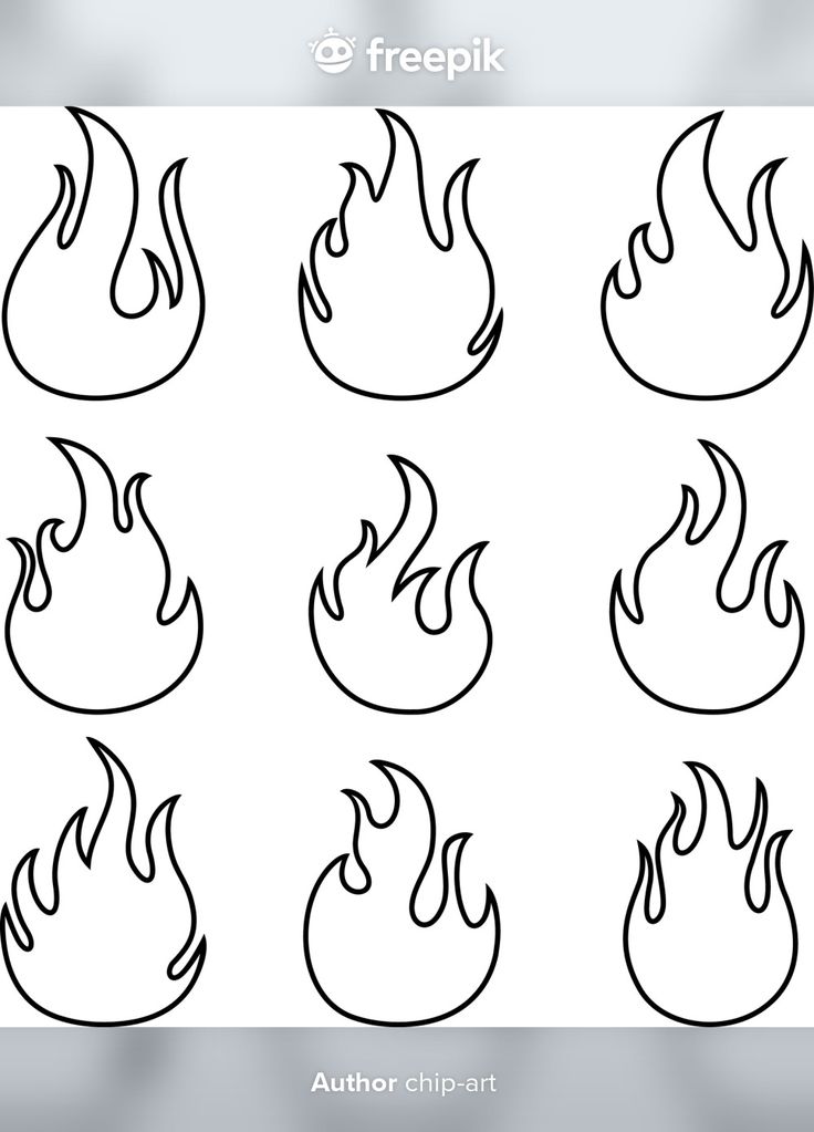 the different fire flames that can be used to draw