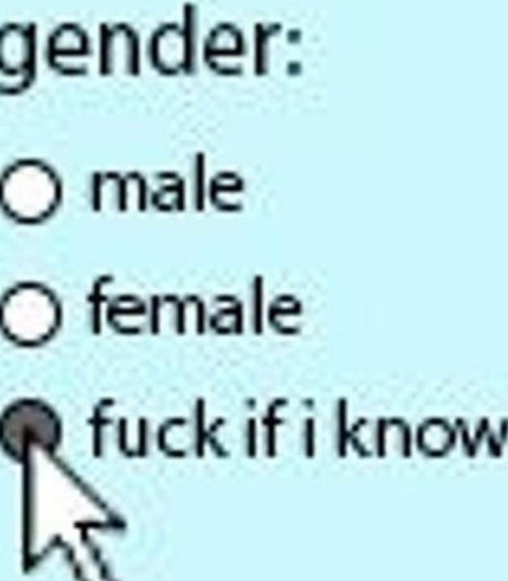 an arrow pointing to the right with words below it that say gender, male and female