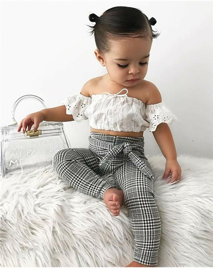 2-7T Toddler Kids Baby Girls Clothes set Summer | Outfitter Style Long Pants Outfit, Baby Mode, Summer Lace, Fashionable Baby Clothes, Trendy Baby, Baby Outfits