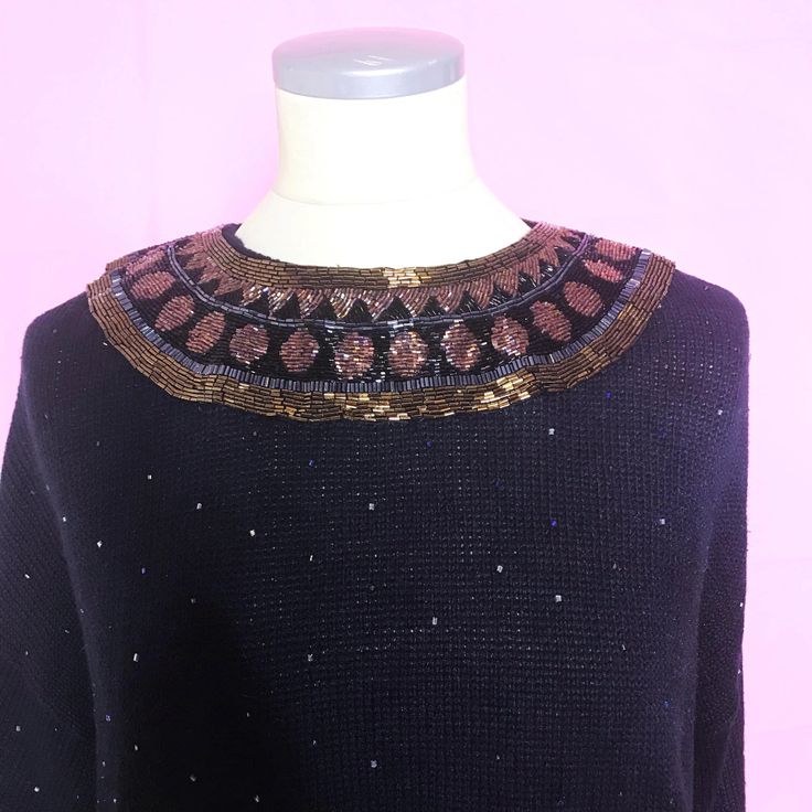 80s sweater beaded - Google Search Top Girl, 80s Sweater, Girl Top, Statement Necklace, Google Search