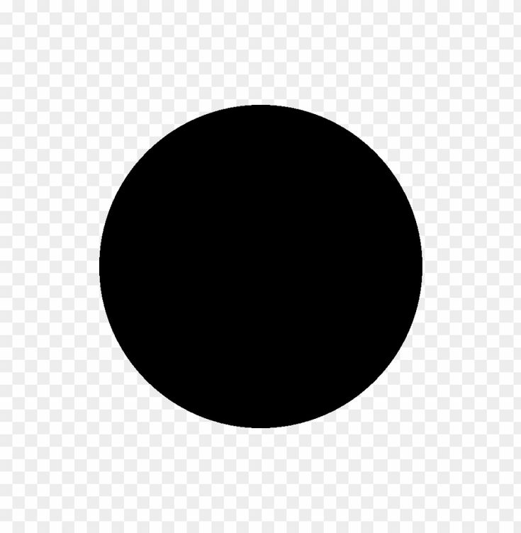 a black circle on a white background with no background, hd png clipart