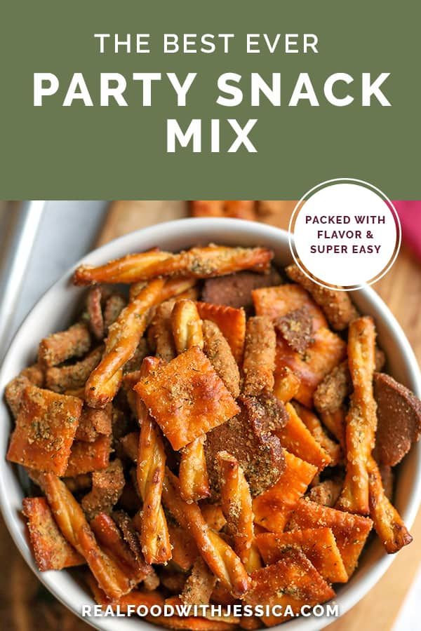 the best ever party snack mix