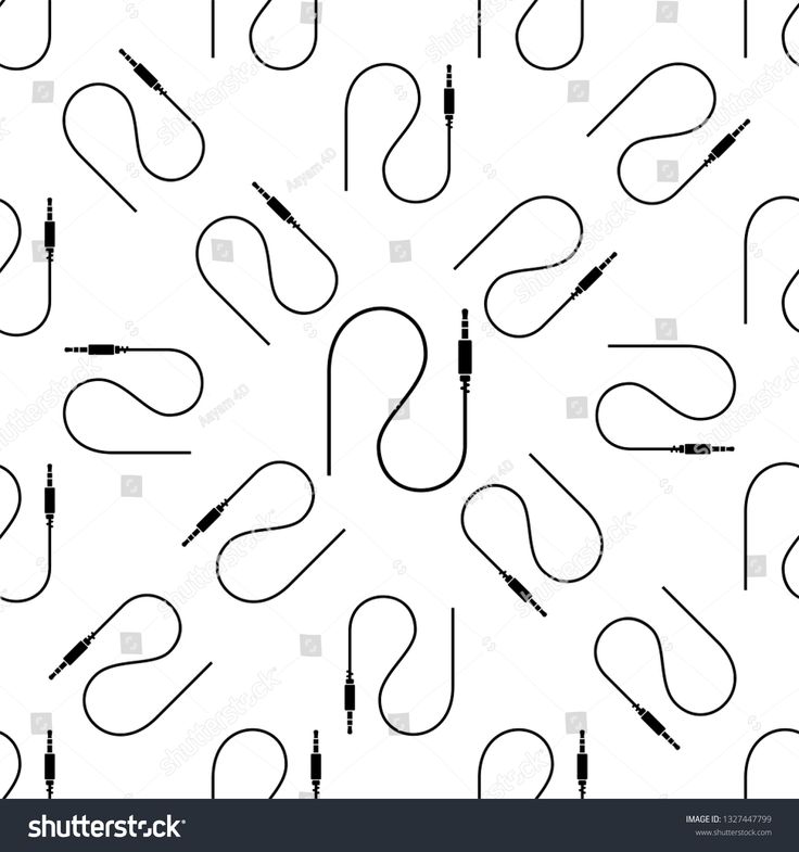 an abstract black and white pattern with wires in the center, on a white background