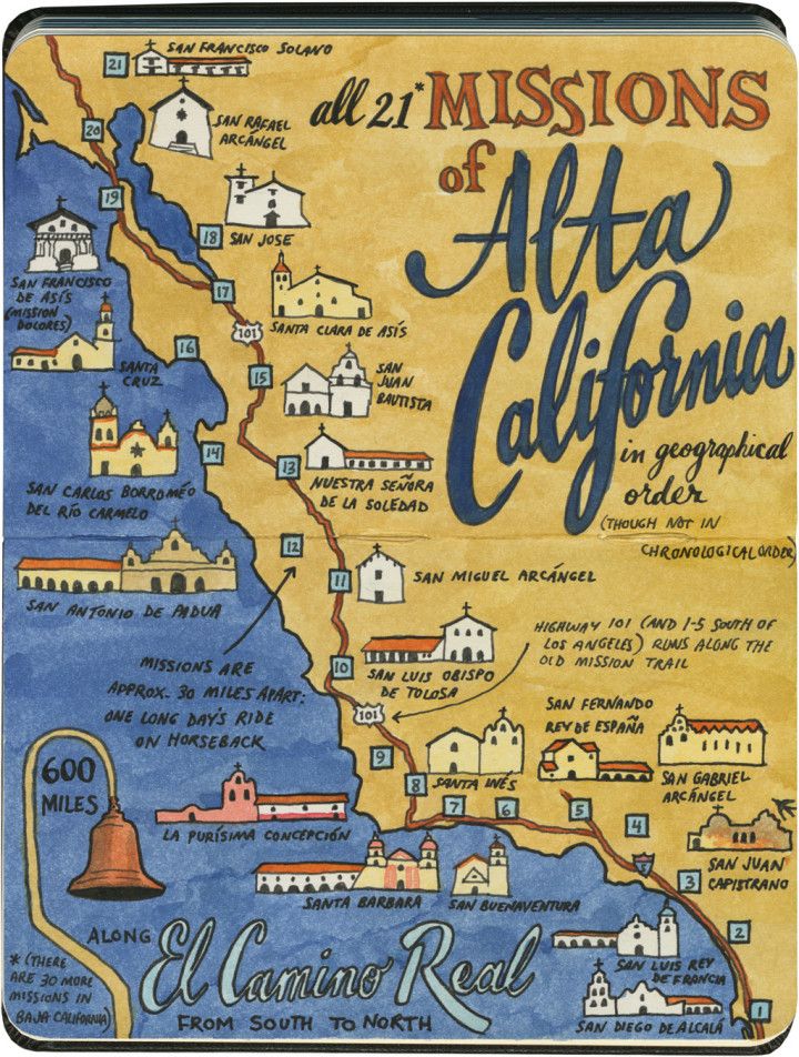 an old map of the state of california with all the towns and roads on it