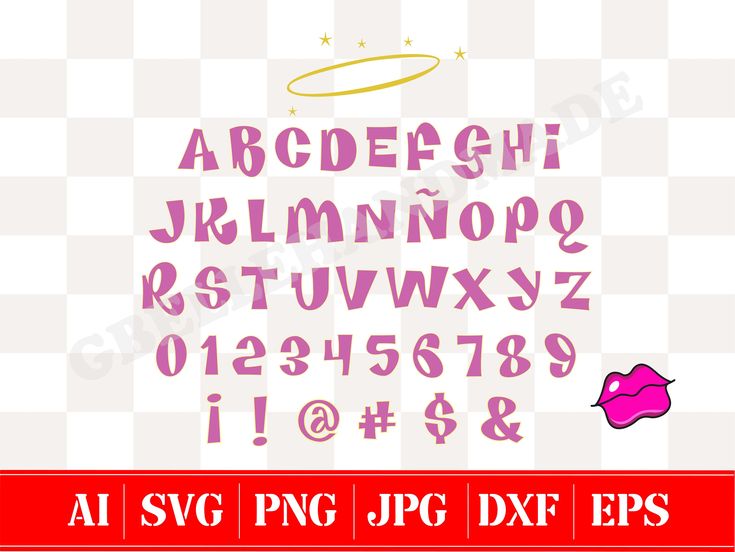 the alphabet and numbers are all in pink, with gold stars on top of them