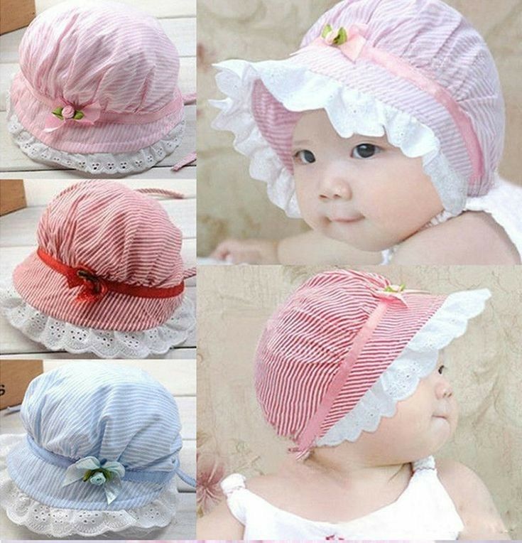 Crochet Baby Cap, Pola Topi, Baby Sun Hat, Baby Sewing Projects, Baby Hair Accessories, Baby Bonnets, Baby Sewing Patterns, Toddler Hat