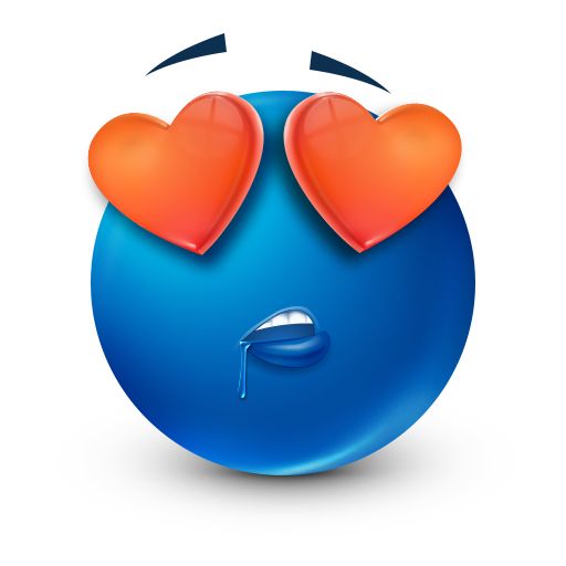 two heart shaped balloons are in the shape of an emotictor's eyes