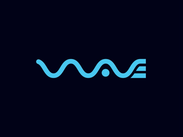 the wave logo is shown in blue on a black background, and it appears to be made