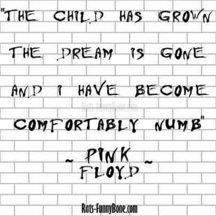 a brick wall with graffiti writing on it and the words pink floyd written in black ink