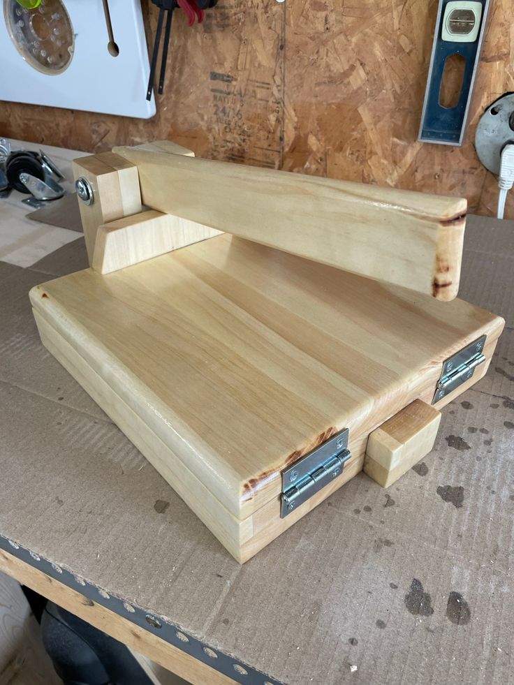 a piece of wood sitting on top of a table